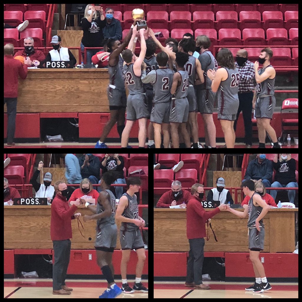 WeAreAda's tweet photo. Cougars WIN the Championship over Douglass 70-54🎉🎉🎉 And a special congratulations to Kaden Cooper and David Johnson for making the All Tournament Team!!! https://t.co/Yu6SmKLQrm