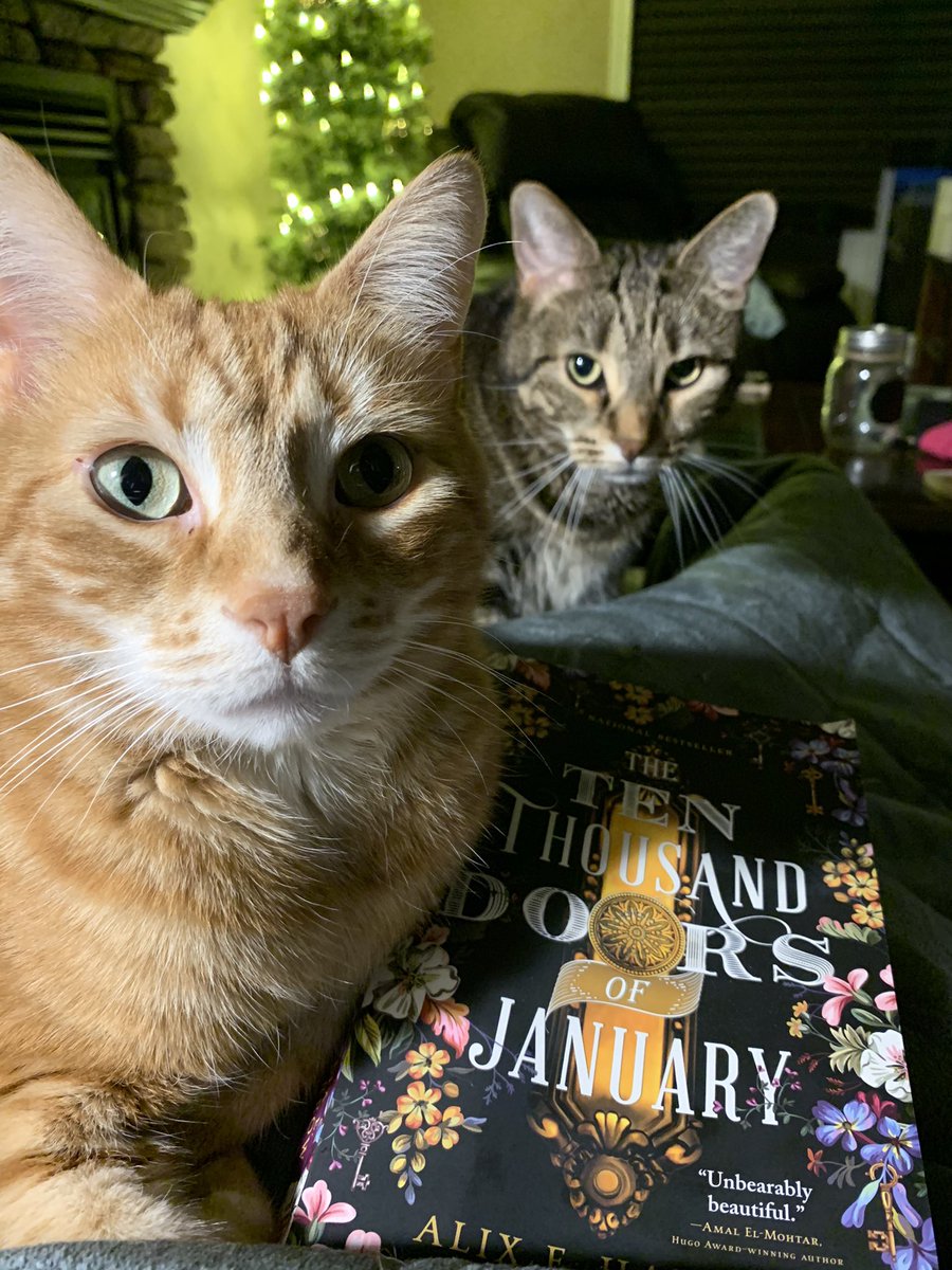 Finished book 16 of #20booksin2020 Even had a couple of reading buddies 😸

This was fun read about love and adventures in other worlds.

#tenthousanddoorsofjanuary