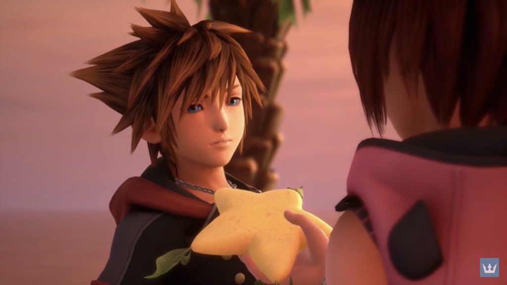 He is not happily surprised, not shyly flustered as one would expect. He just looks at her in confusion, sadness, seriousness. His body leans uncomfortably away, eyes dart around, he opens his mouth but doesn’t know what to say. So he just looks to her to explain.