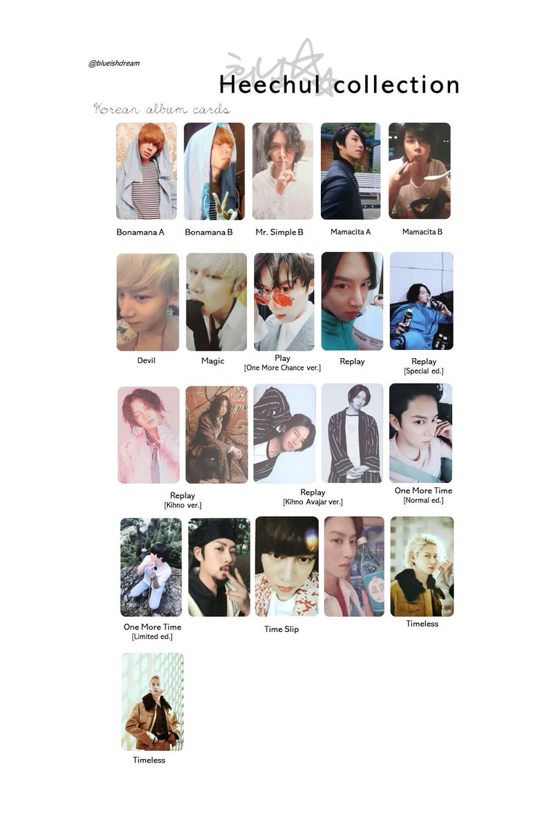 extra Siwon sheet Heechul album photocard template