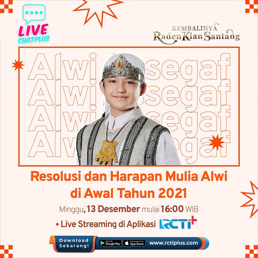 RCTIPlus's tweet photo. Resolusi dan harapan mulia Alwi di awal tahun 2021
Pada kepo kan?
Yuk ngobrol bareng di Live Chat Plus sore ini, jam 4 di #RCTIPlus
ππ» https://t.co/Ea8Hi279uY
#RCTIPlusAda #LiveChatPlus #KRKS https://t.co/OpGU6zYpbd