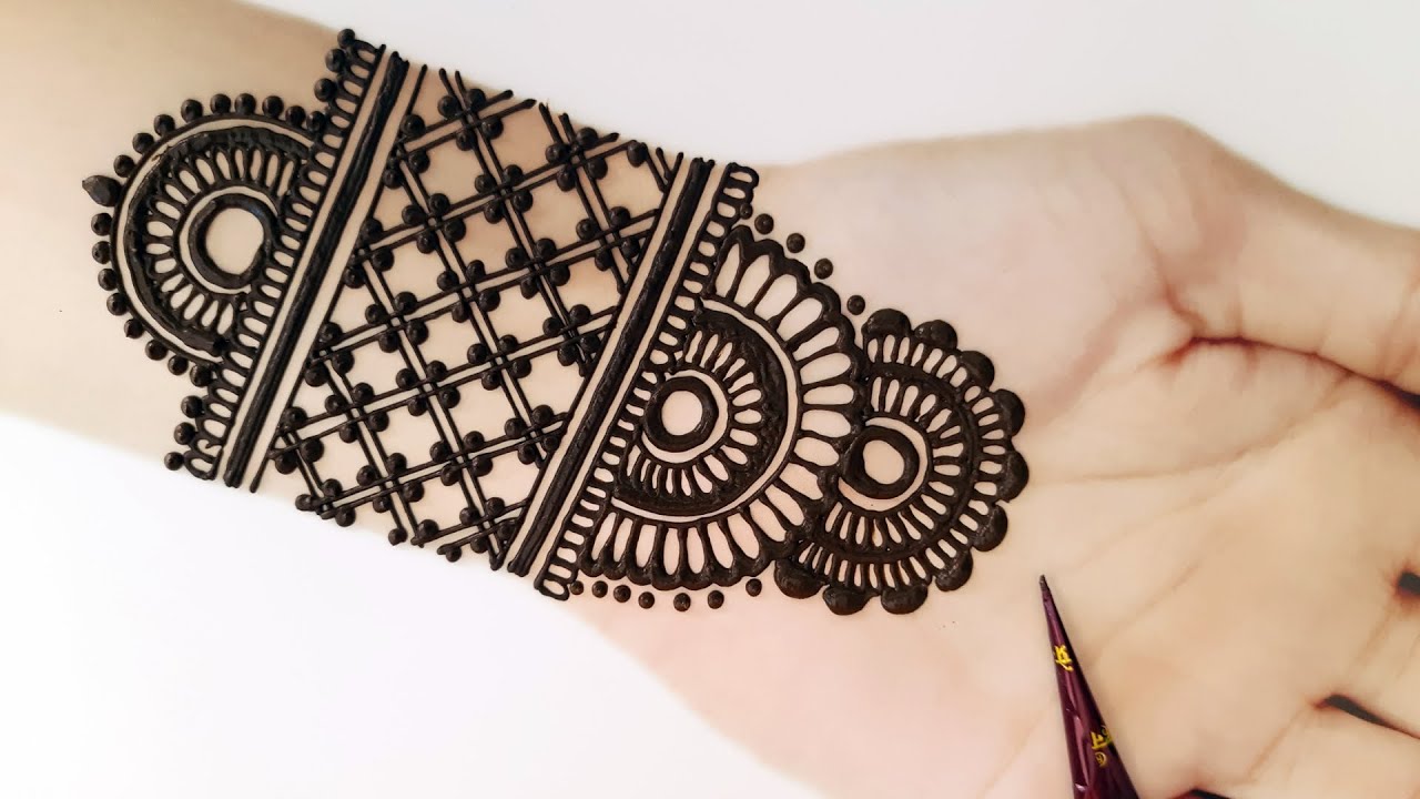 super duper arabic mehndi design for durga pooja | latest beautiful arebic  easy henna mehndi design - YouTube