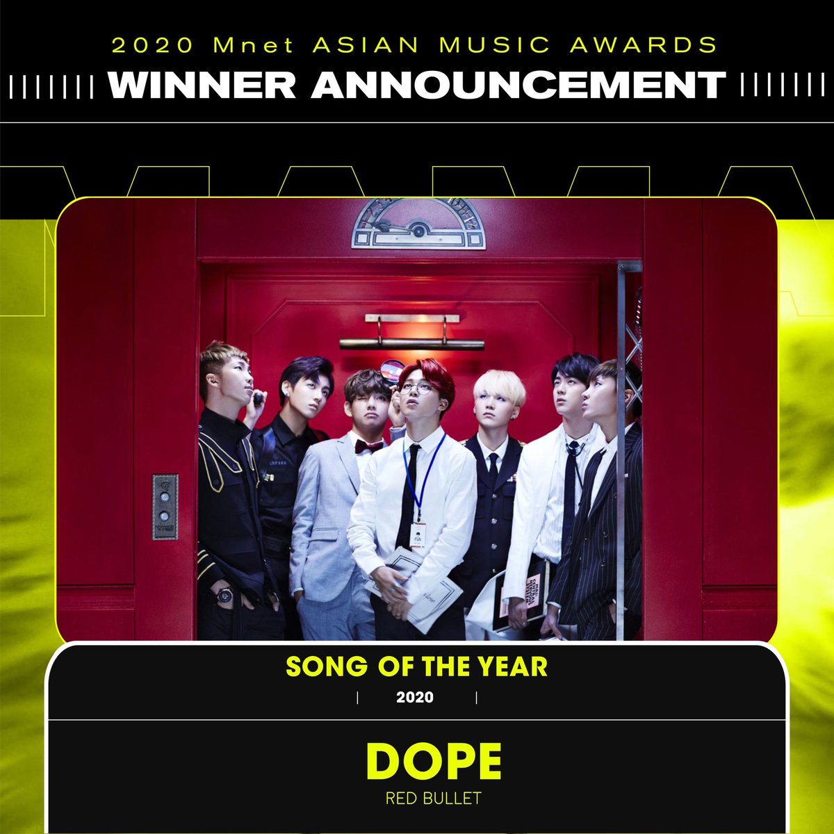 MNETFAKE's tweet photo. 𝐖𝐈𝐍𝐍𝐄𝐑 𝐀𝐍𝐍𝐎𝐔𝐍𝐂𝐄𝐌𝐄𝐍𝐓 — 𝗠𝗔𝗠𝗔 𝟮𝟬𝟮𝟬 

𝐂𝐀𝐓𝐄𝐆𝐎𝐑𝐈́𝐀: 𝗦𝗢𝗡𝗚 𝗢𝗙 𝗧𝗛𝗘 𝗬𝗘𝗔𝗥

"𝗗𝗢𝗣𝗘" —𝐑𝐄𝐃 𝐁𝐔𝐋𝐋𝐄𝐓 (@wearedbuIIet)

¡MUCHAS FELICIDADES! https://t.co/TlQoXWG7mH
