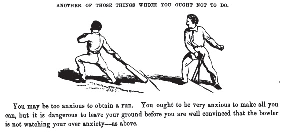 By 1843, Barker had run out four others, the last of these at Lord's.No "spirit of cricket" garbage was uttered during any of this.This illustration is from Nicholas Felix's 1845 book Felix on the Bat.Do not miss the caption. This was the general attitude towards this.+