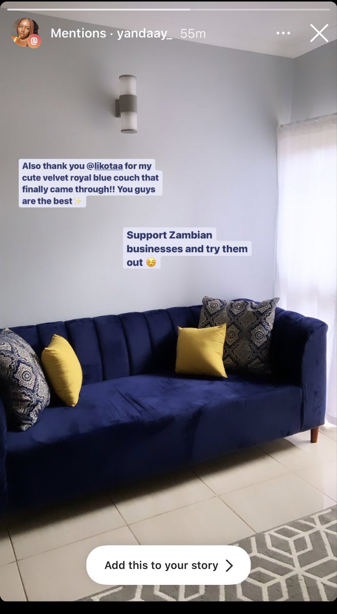 LikotaZM's tweet photo. This is the most loved couch and it looks perfect in every home so far πππππ thanks @cutesie_valerie for being such a pleasant client ππΎππΎππΎ
You can view our catalog on WhatsApp (link in the bio) π€π€
#Likota #HandmadeFurniture #ClientCamera #ClientAppreciation https://t.co/hzP37rwMCf
