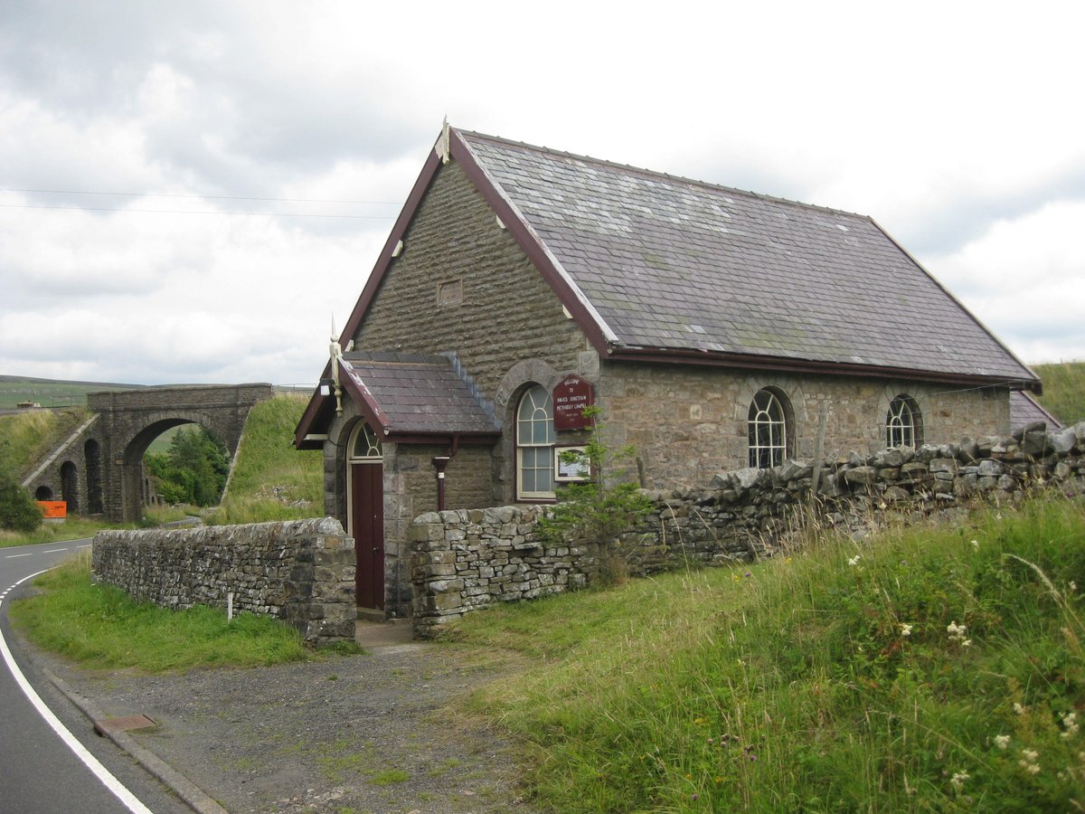 MikeAmosBlog's tweet photo. Hawes Junction chapel, on the Settle Carlisle line, where preacher Andrew Fagg, battered by  football injury, compared hope in the Resurrection to life in the Wensleydale League.   More in UNCONSIDERED TRIFLES. On Amazon or from https://t.co/5wVYRA0nhd https://t.co/YDa8Emlt95
