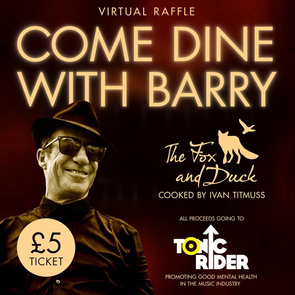 tonicmusicmh's tweet photo. A raffle to 'COME DINE WITH BARRY!
The winner and a friend will COME DINE WITH BARRY at the @FoxAndDuckHerts where the lovely landlord, Ivan will create a feast for Barry @dubpistols &amp; the lucky winner to enjoy.
£5 a virtual ticket 👇

https://t.co/yt6bbeQ5nc https://t.co/CP2nePnQXd