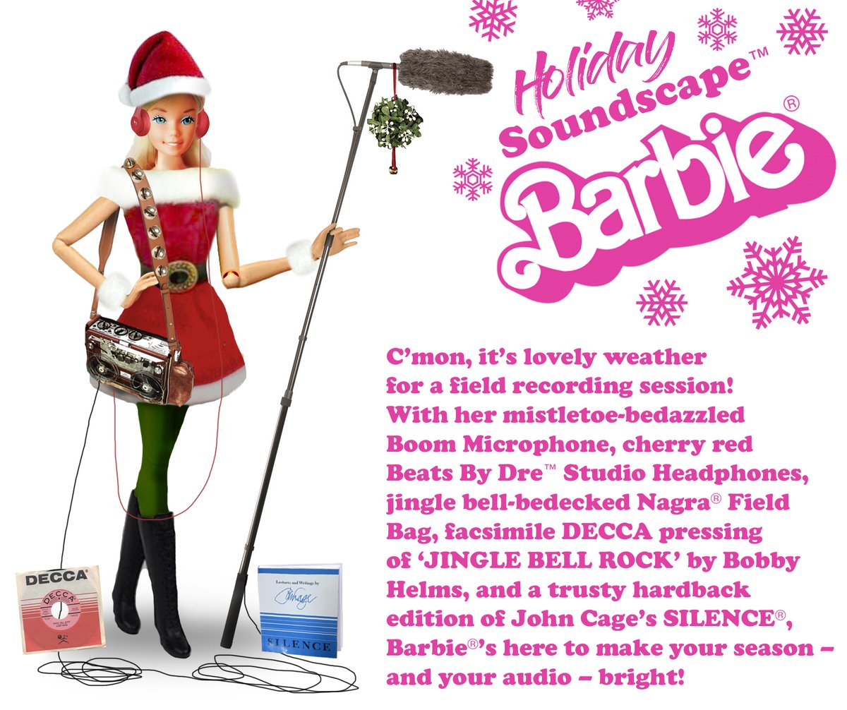 museumsound's tweet photo. Season's Greetings from Holiday Soundscape™ Barbie®!
#SoundscapeBarbie #HappyHolidays https://t.co/QwSS2ebkXv