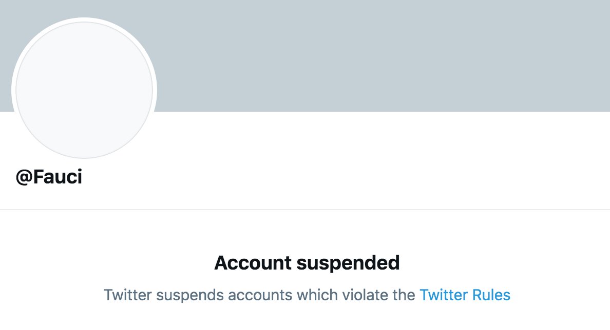 Earlier tonight, a Twitter account named  @Fauci sent out a tweet impersonating Dr. Anthony Fauci and was quickly suspended. We did some research on it before the ban, and decided to present our findings as a tutorial of sorts on detecting impostor accounts. cc:  @ZellaQuixote