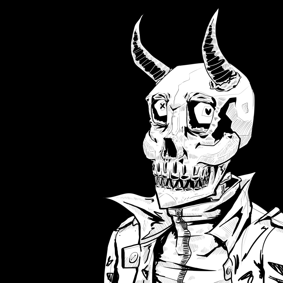nikolartwork's tweet photo. Trying to improve at a more line-focused style with hatching. (work in progress)
___
#skulls #skullart #hatching #skeleton  #skeletonart https://t.co/XVz2BE1yhG