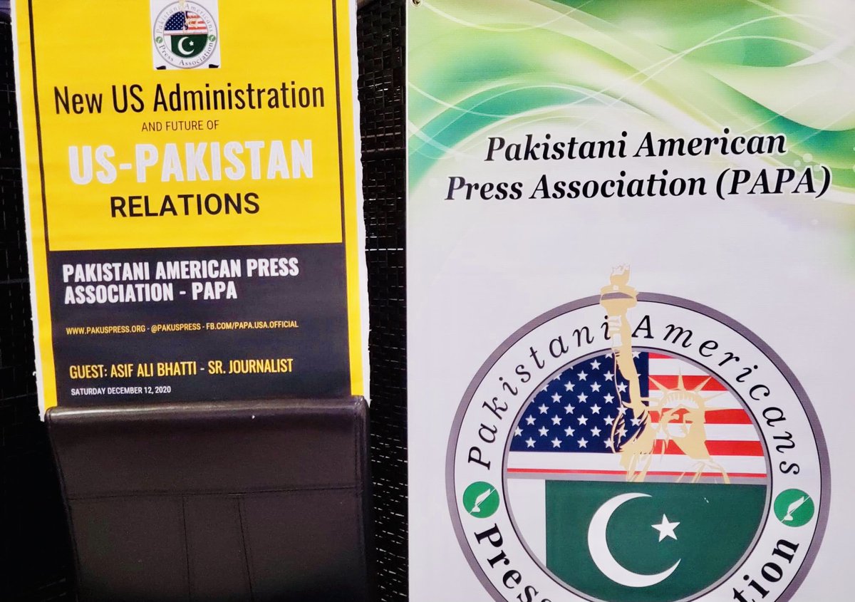 pakuspress's tweet photo. “New US Administration and the Future of US-Pakistan Relations”
A Roundtable Discussion & Post Election Diaspora meet up with visiting journalist @Asifbhatti_GEO
#PAPA2020 #Election2020 #USPakRelations https://t.co/7QJSflltnr