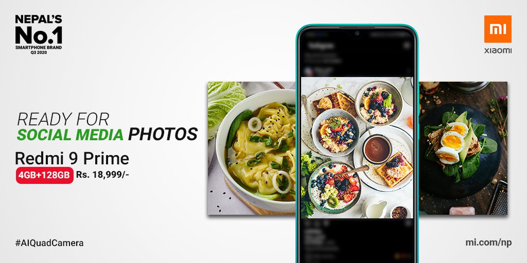 XiaomiNepal's tweet image. Get ready to features your skills on social media with #Redmi9Prime 

#AIQuadCamera of #Redmi9Prime captures an awesome pictures to boost your followers.