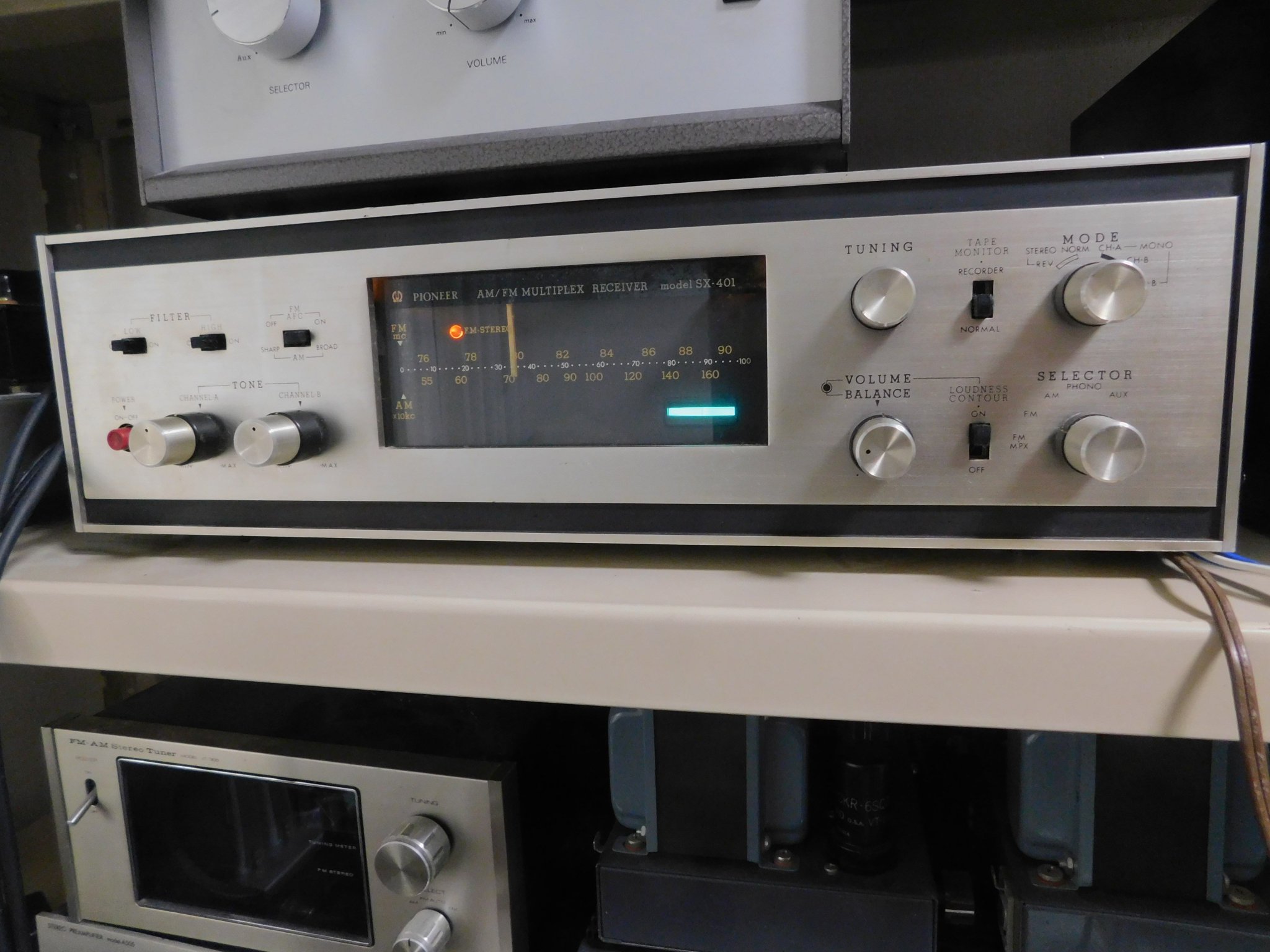 中華 AM チューナ アンプ レシーバー 真空管 自作 ジャンク 真空管FM