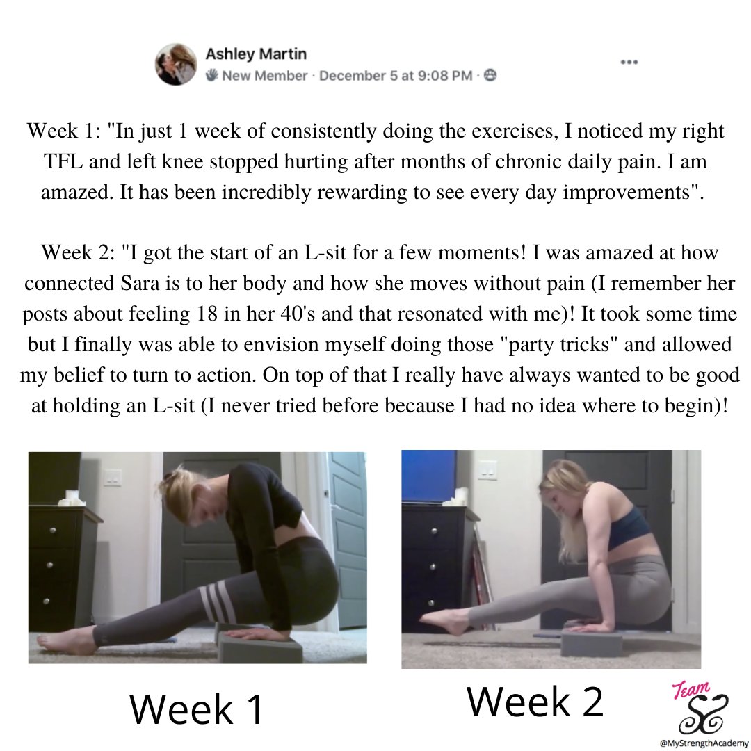 DrSaraSolomon's tweet image. Join me in celebrating @mystrengthacademy member’s L-sit achievement, Ashley Martin! 

She has already decreased pain and turned her dreams into actions. I admire her curiosity and willingness to learn!

Join here: drsarasolomon.com/product/streng…

#lsits #fitnessmotivation #homeworkouts