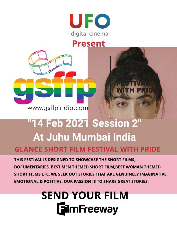 Dear all filmmaker, We are invite to participate you with your film LGBT 🏳️‍🌈 content film 🎥
Glance Short Film Festival 2021 ⁦<a href="/UFOMoviez/">UFO Cine Media Network</a>⁩

filmfreeway.com/GLANCESHORTFIL… ⁦<a href="/lgbteventsindia/">LGBT Events India</a>⁩ ⁦<a href="/lgbteventsindia/">LGBT Events India</a>⁩ ⁦<a href="/MistLGBT/">Mist LGBTQ Foundation</a>⁩ ⁦<a href="/LgbtqIndia/">LGBTQ India News</a>⁩ ⁦<a href="/LALGBTCenter/">Los Angeles LGBT Center</a>⁩