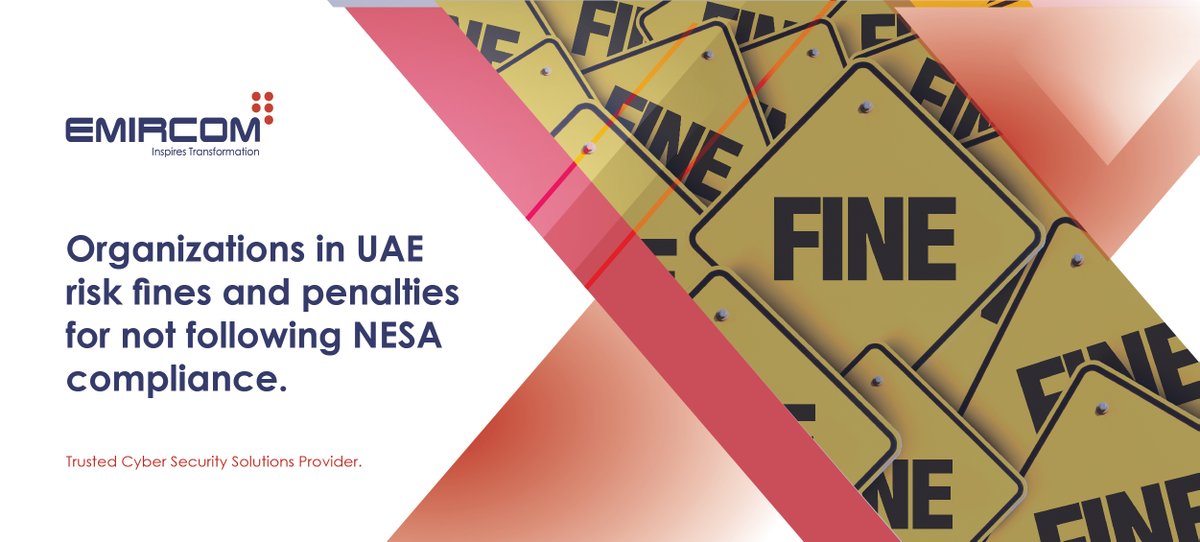 Emircom_me's tweet photo. Organizations in #UAE risk fines for not being #NESA compliant.
#Emircom can help by doing an assessment of #networksecurity management.
We can demonstrate strengths & weaknesses in your compliance programs & our #cybersecurity expertise is custom specific to different industries https://t.co/MmT6F1OL9p