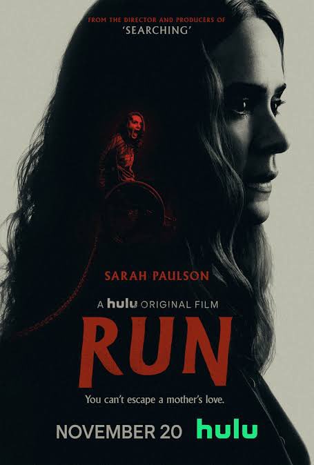 .<a href="/aneeshchaganty/">Aneesh Chaganty</a> brought his A-game again in Run, a harrowing story about the 'love' of a mother. Written brilliantly, I can imagine how thrilling it would actually be to see it in the big screen, if we only could. 

Go see it on Hulu.