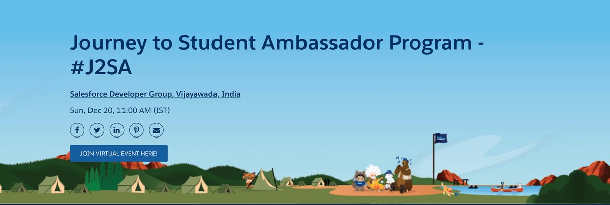 _harshitt's tweet image. @Vijayawada_SFDC come up with one more session for #FutureForce and this time a dedicated session on #StudentAmbassadorProgram on Dec 20 at 11:00 AM.

RSVP Link: bit.ly/J2SAMB

Join us to hear the Journey of our very own Student Ambassadors.

#Salesforce 
#trailhead