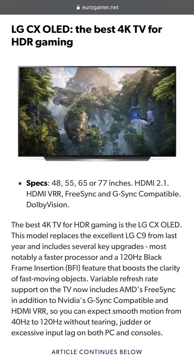 Ps5 Only On Twitter Digital Foundry Recommends Lg Cx Eurogamer S Best 4k Tvs Article Https T Co 3ghtznxqpx