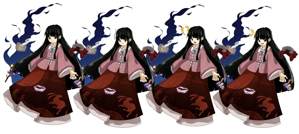 (東方祭2016年入手) shnva(シノバ)先生 蓬莱山輝夜 直筆手描き色紙