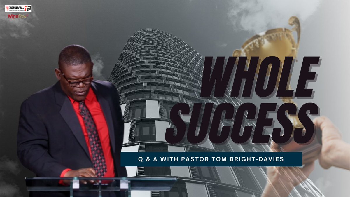 buildersdreamch's tweet photo. Get your notebooks and pens ready! It’s time to benefit from timeless wisdom on the subject of success. Be encouraged by this word and receive the strength to live by it.
Watch #Wholesuccess
https://t.co/PKYp1l0mqN

#thebuildersdreamchurch #pastortombrightdavies #buildingdreams https://t.co/9GmIUWMgNT