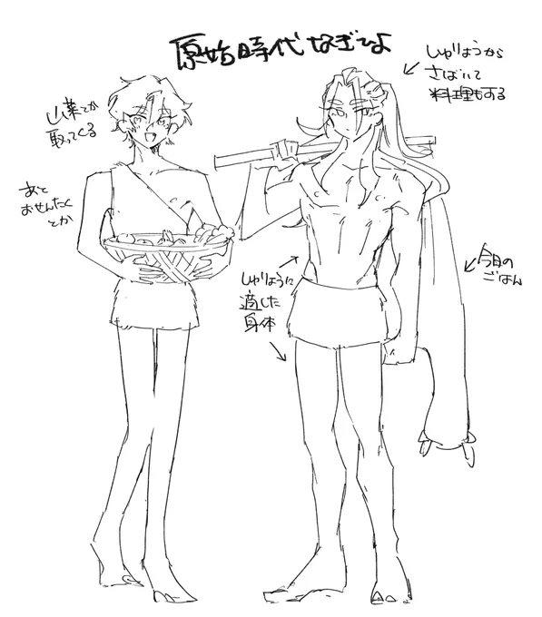 たぬさんからのリクエスト
原始時代なぎひよ 