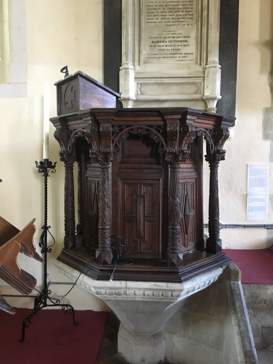 2/3 The steps to the pulpit are said to be where the royalist Colonel Richard Bolle killed several parliamentarians before being slain himself.The royalists used dead horses as barricades and threw grenadoes from the windows.