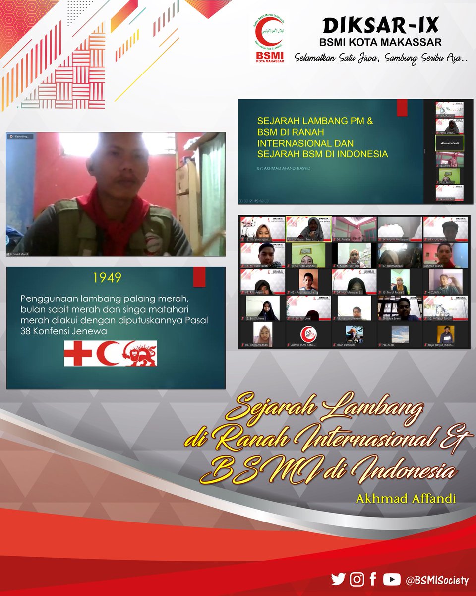 BSMISociety's tweet photo. [UPDATE BERITA DIKSAR IX BSMI MAKASSAR]

Alhamdulillah, para peserta DIKSAR IX BSMI Makassar sangat antusias mengikuti materi kedua, yaitu "SEJARAH LAMBANG DI RANAH INTERNASIONAL DAN BSMI DI INDONESIA" Oleh Relawan BSMI Akhmad Affandi https://t.co/CH71b8WlMz