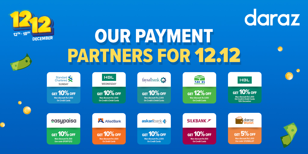 Daraz on Twitter "Use any Debit or Credit Card of the following banks during Checkout to avail