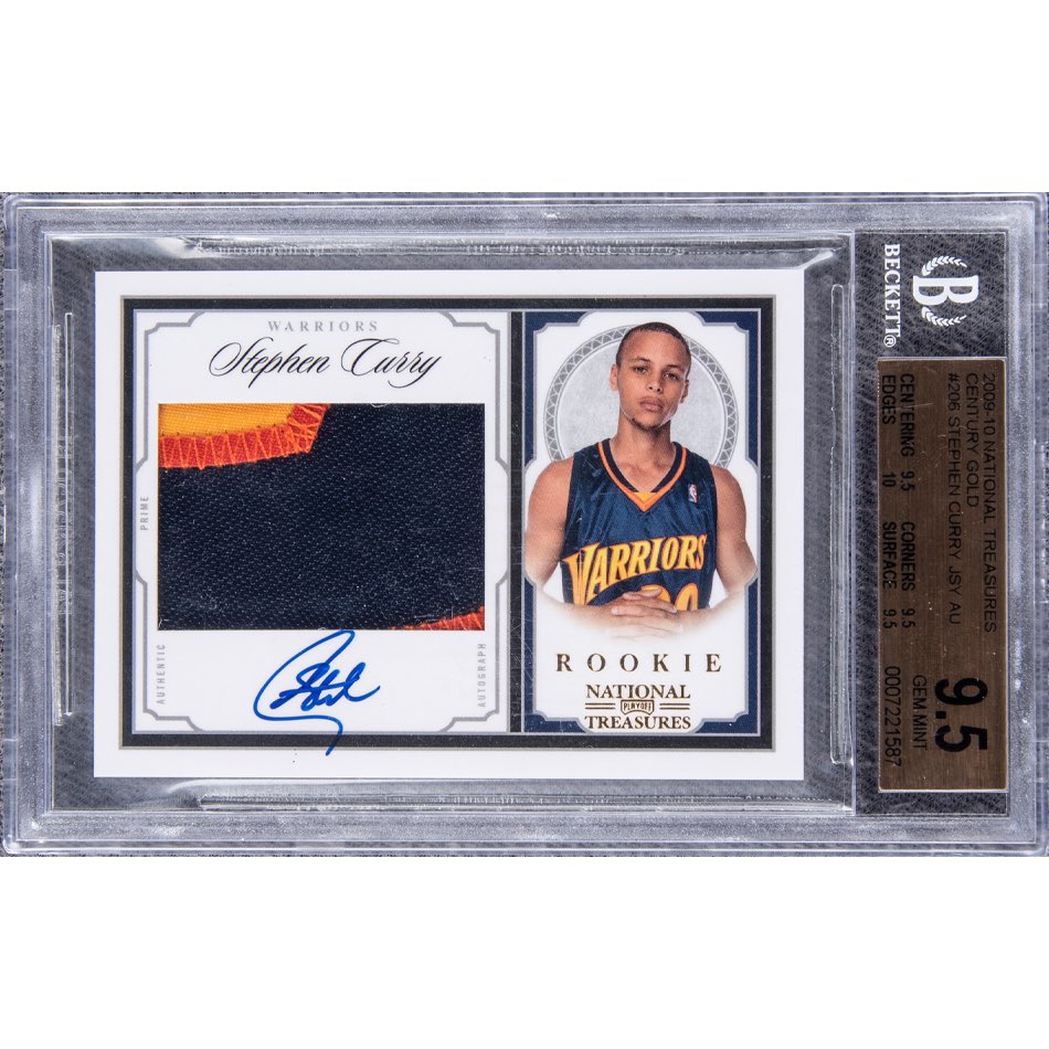 2009-10 Panini National Treasures Stephen Curry RPA /25 BGS