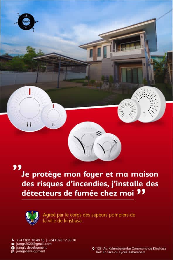 central_sage's tweet photo. Jrang's est 1 entreprise congolaise d'un jeune entrepreneur congolais soucieuse d'améliorer et de renforcer une plus meilleure culture sur la prévention des risques d'incidents domestiques des dispositifs de détection d'incendie notamment les détecteurs de fumée et les extincteur https://t.co/VNmnNJIxKi
