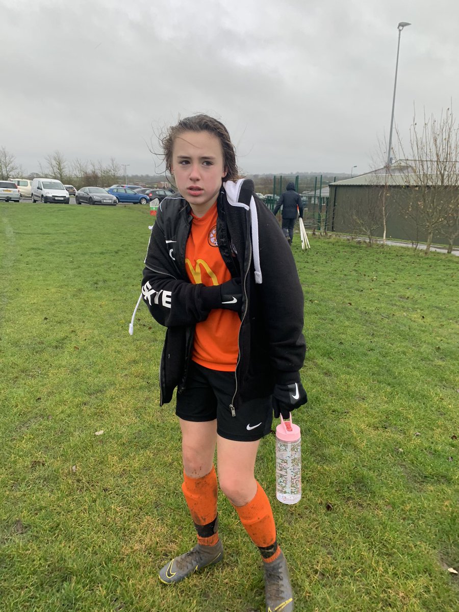 Staceycastle5's tweet photo. Todays game , wet and horrible! 3-1 down at halftime but came out 4-3 winners! 4wins out of 4! Well done girls ⚽️👏@RBWGFC https://t.co/BcLDrMkIih