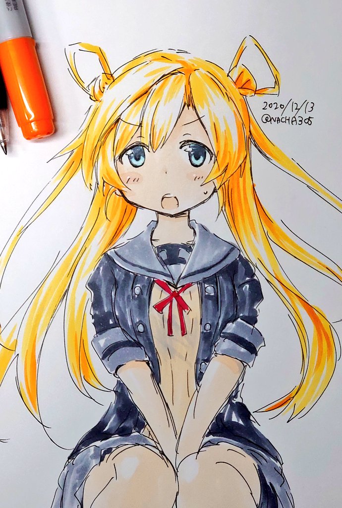 艦これ 阿武隈 艦これ 阿武隈 艦これ版深夜の真剣お絵描き60分一本勝負 艦こ Nachaのイラスト