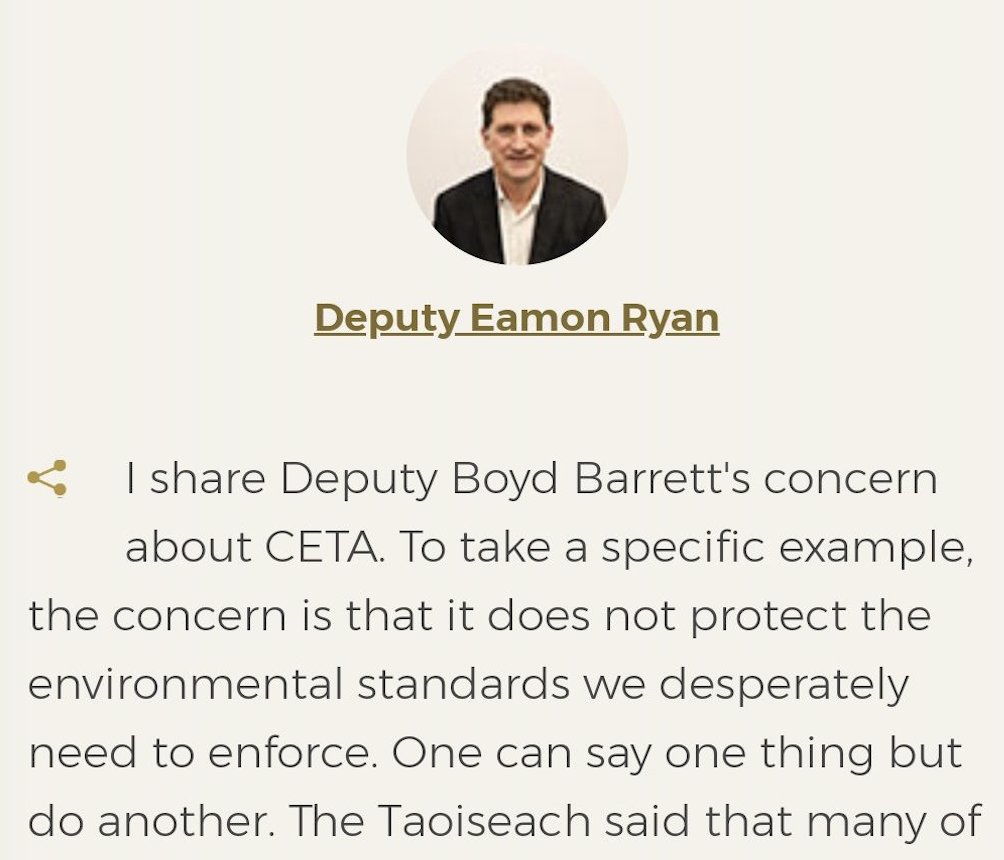 "CETA does not protect the environmental standards we desperately need"; "We're creating a system that gives excess power to corporations"; "We are calling for  #StopCETA"