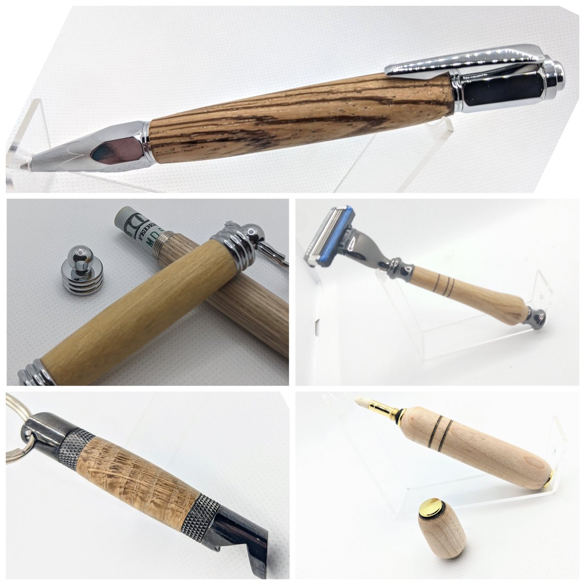 SALE! All items 15% OFF today at etsy.com/shop/Momberger…

Handmade wooden pens! Fountain Pens! Keychains with secret compartments! Bullet pens! Hand turned razors! Items made from beer and wine barrels! Shipped fast for delivery before Christmas!