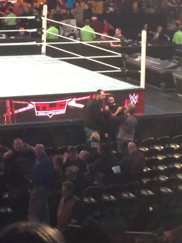 IAmJamesStewart's tweet photo. Didn't find this out until after the fact but this is KO's dad taking a photo of Carrabis and I. #TLC2015 https://t.co/31vk1HuZwU