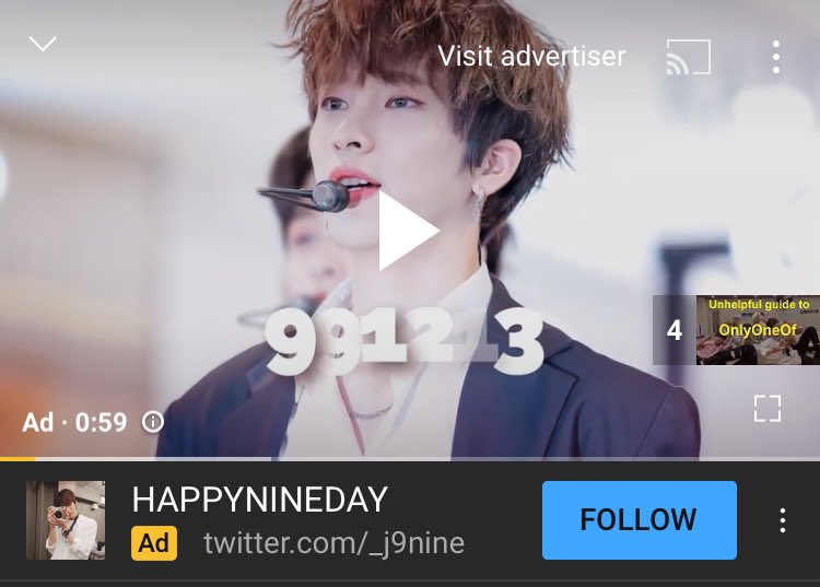 ooo_me2805's tweet photo. Found the ads on yt!!
Happy Nine Day 🥳🥳

#와츠고잉온_특별한_9데이다
#온리원오브 #나인 #OnlyOneOf #Nine https://t.co/yPf2ECGn1l