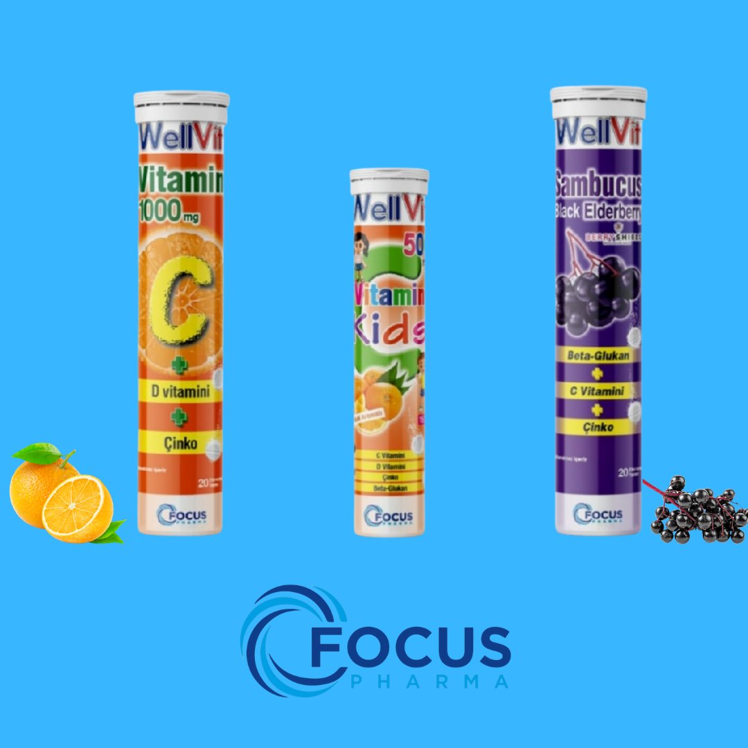 Ailenizin vitamini WellVit'le tanışın.. WellVit bir Focus Pharma markasıdır