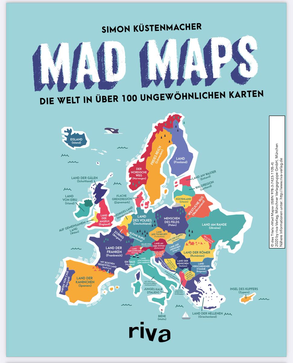 simongerman600's tweet image. Looking for a Christmas gift? I curated 100 of my favorite maps into a fun book in German. Each map is accompanied by a little text. Essentially a collection of super-sized and unclickable tweets.
Buy on Amazon: buff.ly/3a7lVRM
Buy from publisher: buff.ly/2KoIPt2