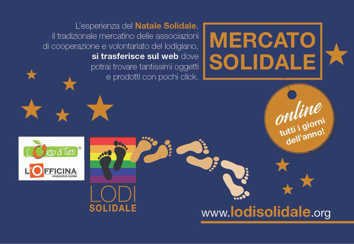 AssGabbiano's tweet photo. Natale Solidale #ilGabbianosiracconta #CoopIlGabbiano #LodiSolidale #mercatosolidale #online #lortoditutti
Anche quest’anno siamo presenti con i nostri prodotti nel mercato  natalizio promosso dall’Associazione  @LodiSolidale 
https://t.co/hMdl5RyJae https://t.co/XmMLnNcBrh