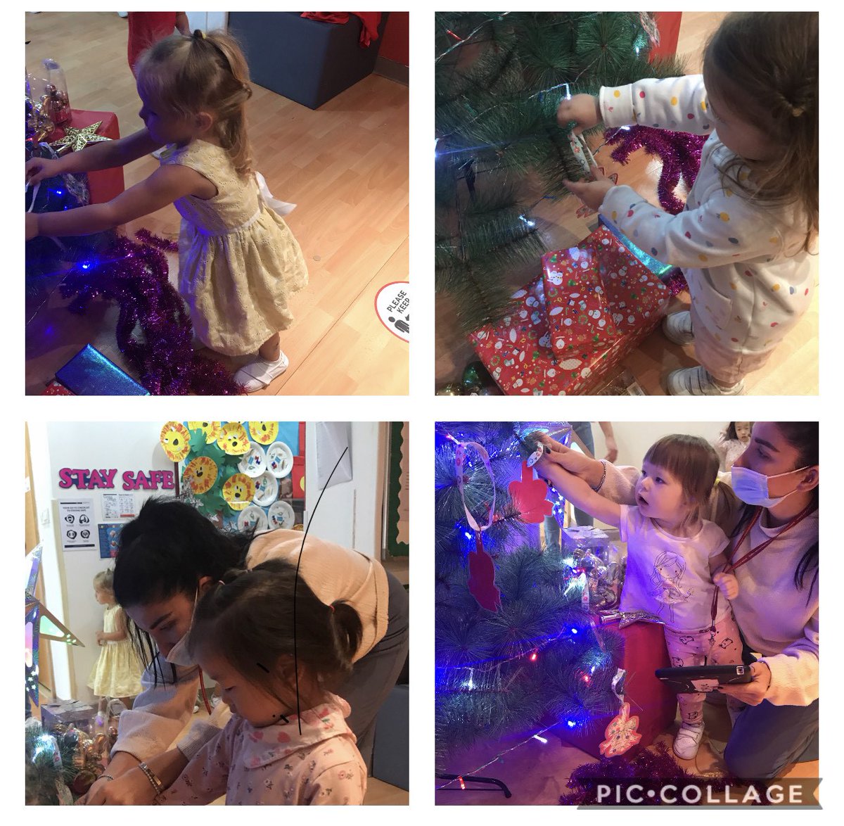 Tree trimming today at Raffles Dubai Marina, 
 Ms Rowan's did an amazing job!  Well Done everyone! #rafflesnurseries #eyfs #dubaimarina