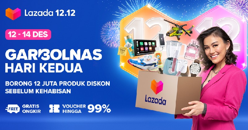 LazadaID's tweet photo. Kmrn belanja apa nih? Hari ini mimin mau kasih-kasih voucher 1.2 juta buat kamu! Yuk cek Lazada sekarang. #Lazada1212 #Garbolnas #Voucher1JutaLazada