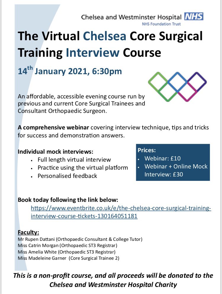 Catrin_Morgan1's tweet photo. For anyone applying for Core Surgical Training - book your place today! All proceeds donated to charity!https://t.co/Ephx7gw5tu   #coresurgicaltraining #CST #womeninsurgery #chelwest https://t.co/ppWcyhXBCS