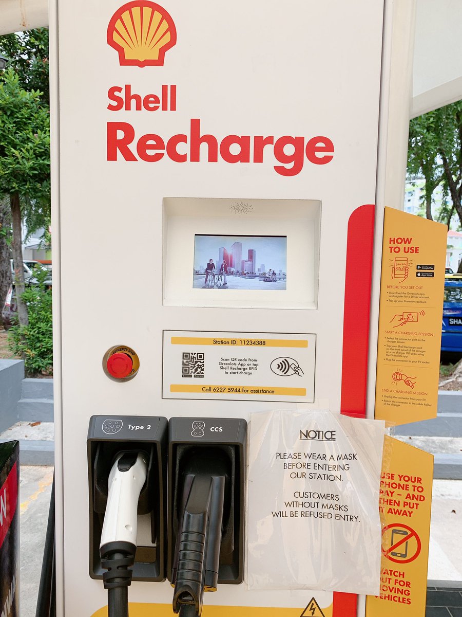 TeslaOwnersSG's tweet image. Shell rolls out EV charging stations in existing petrol stations in SG⛽️ Great to see Shell pivoting their business model for a more sustainable future!