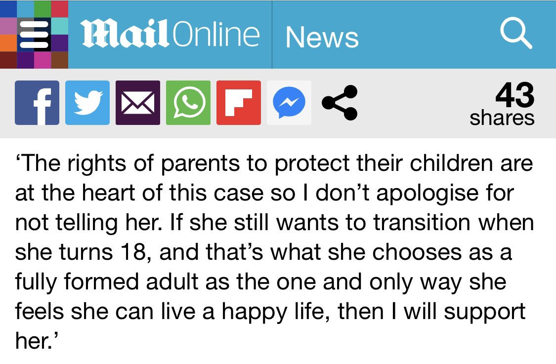 ‘Angela’ doesn’t give a damn about the rights of parents! If she did, she wouldn’t have taken away the rights of parents SUPPORTING their trans kids! What about those parents? The ones who have sat on suicide watch while their child counts the days to getting medical help?