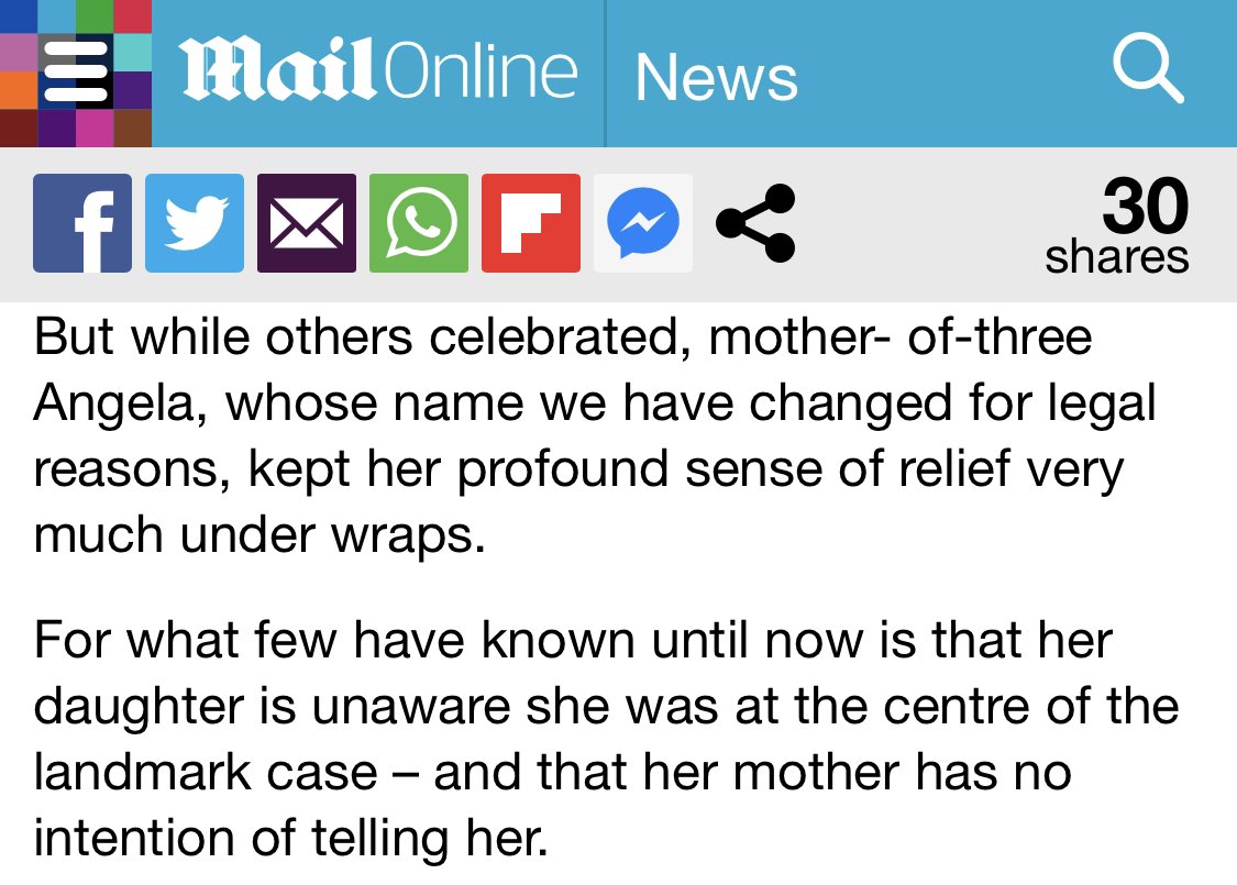 First up, my heart goes out to ‘Angela’s’ child. It is exactly *because* of parents like this, that Gillick exists - to allow young people body autonomy and agency over their own lives SEPARATE from controlling parents!