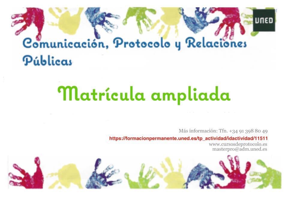 ProtocoloUNED's tweet photo. La UNED - Universidad Nacional de Educación a Distancia amplía plazos de matriculación! https://t.co/tXC3rYGqZw