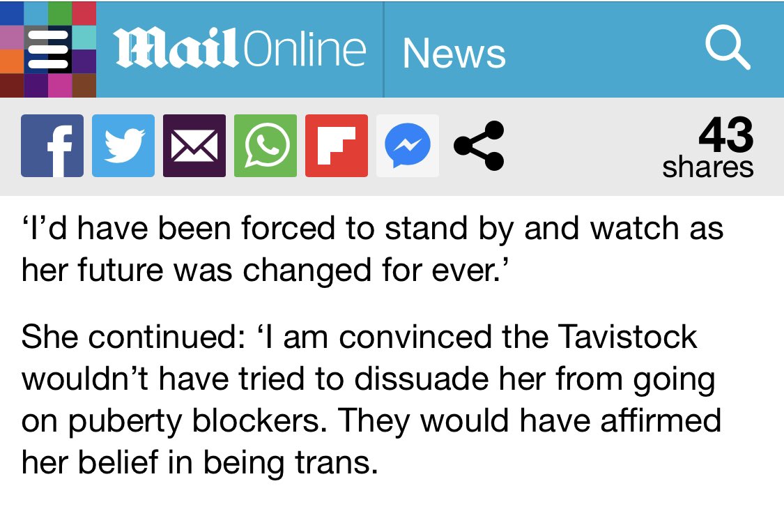 The irony of ‘Mrs A’s’ comment - Due to her selfish actions, THOUSANDS of trans kids and their parents now have to stand by and watch as their future is changed for ever!And all based on her ASSUMPTION about how  @TaviAndPort operate!!! 