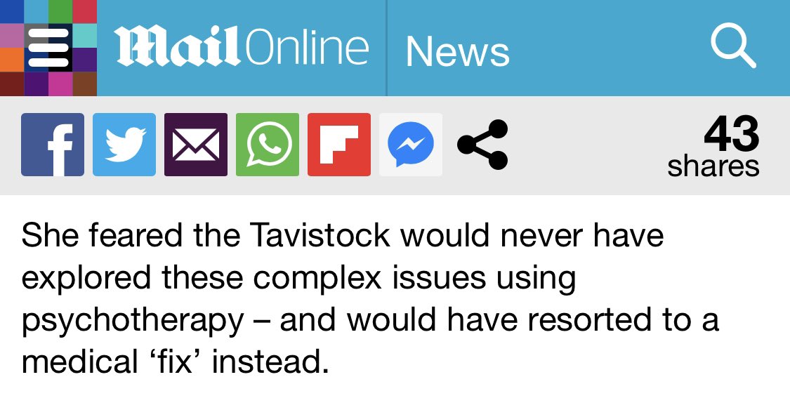 Again, a reminder that ‘Mrs A’ HAS NO EXPERIENCE OF THE TAVISTOCK AND IS BASING HER KNOWLEDGE ON HEARSAY AND TRANSPHOBIC HYPERBOLE!It also sounds very much that what she actually wants the  @TaviAndPort to do is perform conversion therapy on her child! 