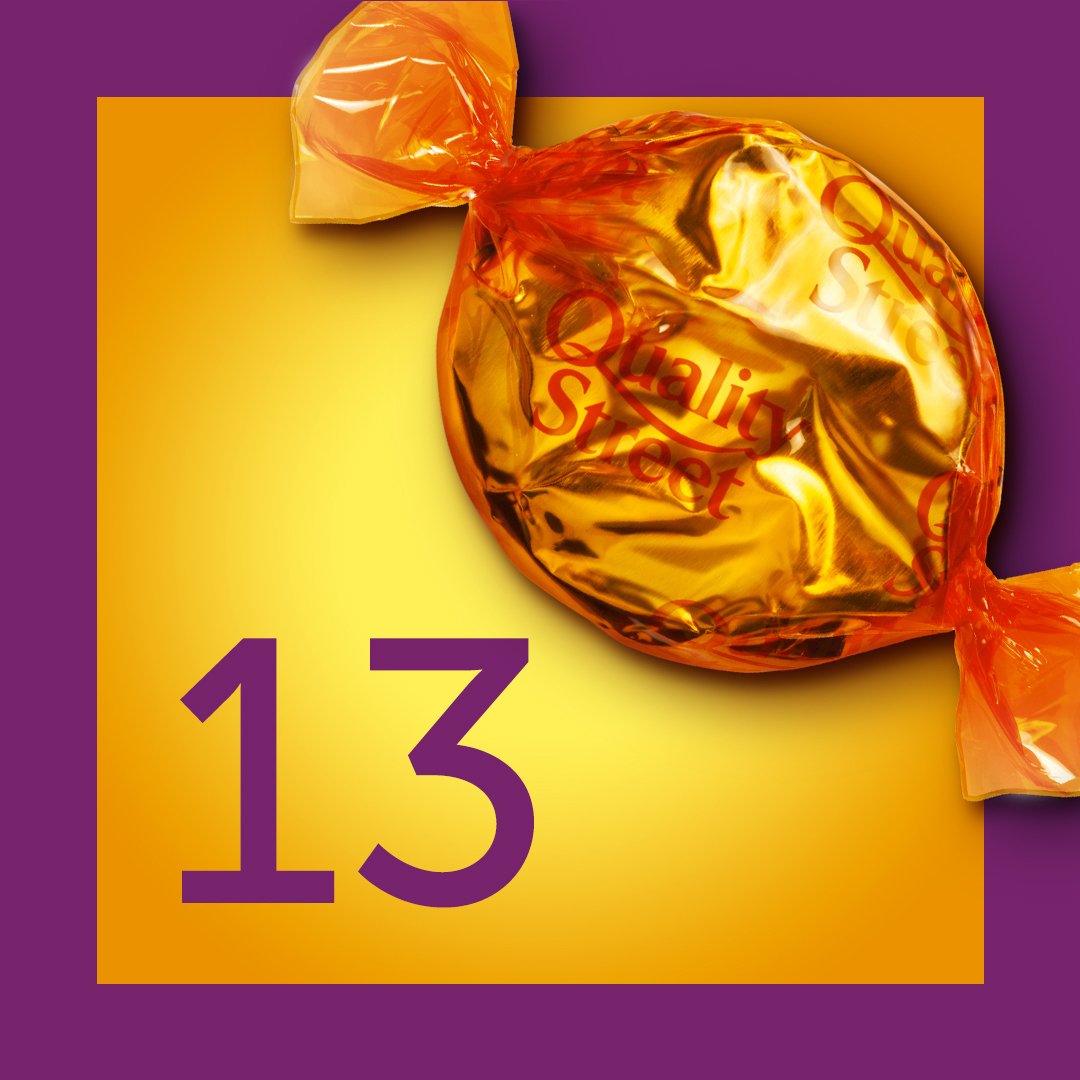 QualityStreetUK's tweet photo. Day 13! Win a tin of Toffee Pennies! 💛 For your chance to #win, make sure you're following our page, retweet &amp; comment below telling us how you would share your favourites, using the hashtag #QUALITYSTREETCountdown! 💜

T&amp;Cs apply. https://t.co/Rqnp2NuwYj https://t.co/TiLQ3Gskyo